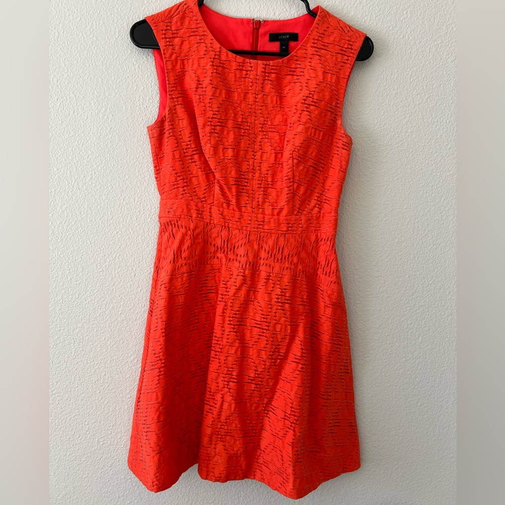 J. Crew Orange A-Line dress (0p)